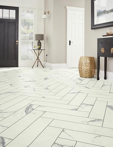 Entry Foyer Luxury Vinyl Tile Herringbone LVT -  CarpetsPlus COLORTILE of Racine in  Racine, WI