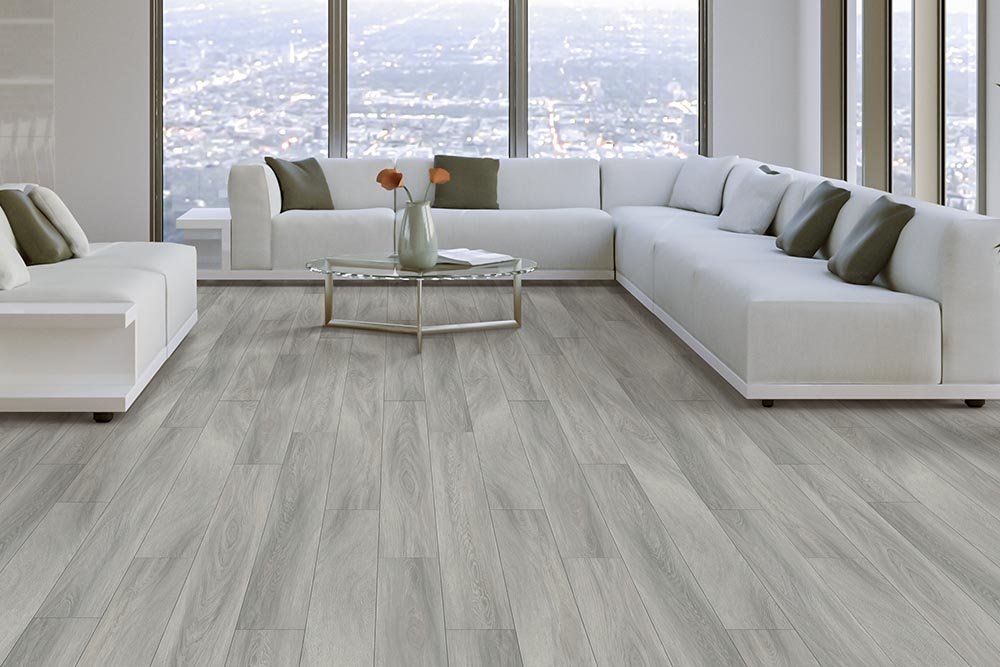 Living Room Gray Greige Luxury Vinyl Plank LVP - CarpetsPlus COLORTILE of Racine in  Racine, WI