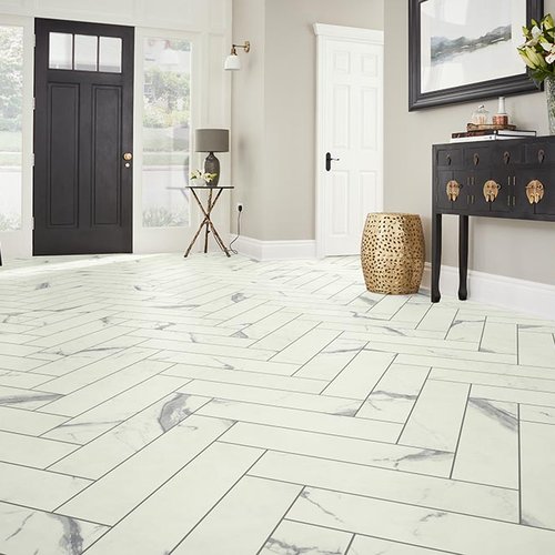 Entry Foyer Luxury Vinyl Tile Herringbone LVT -  CarpetsPlus COLORTILE of Racine in  Racine, WI